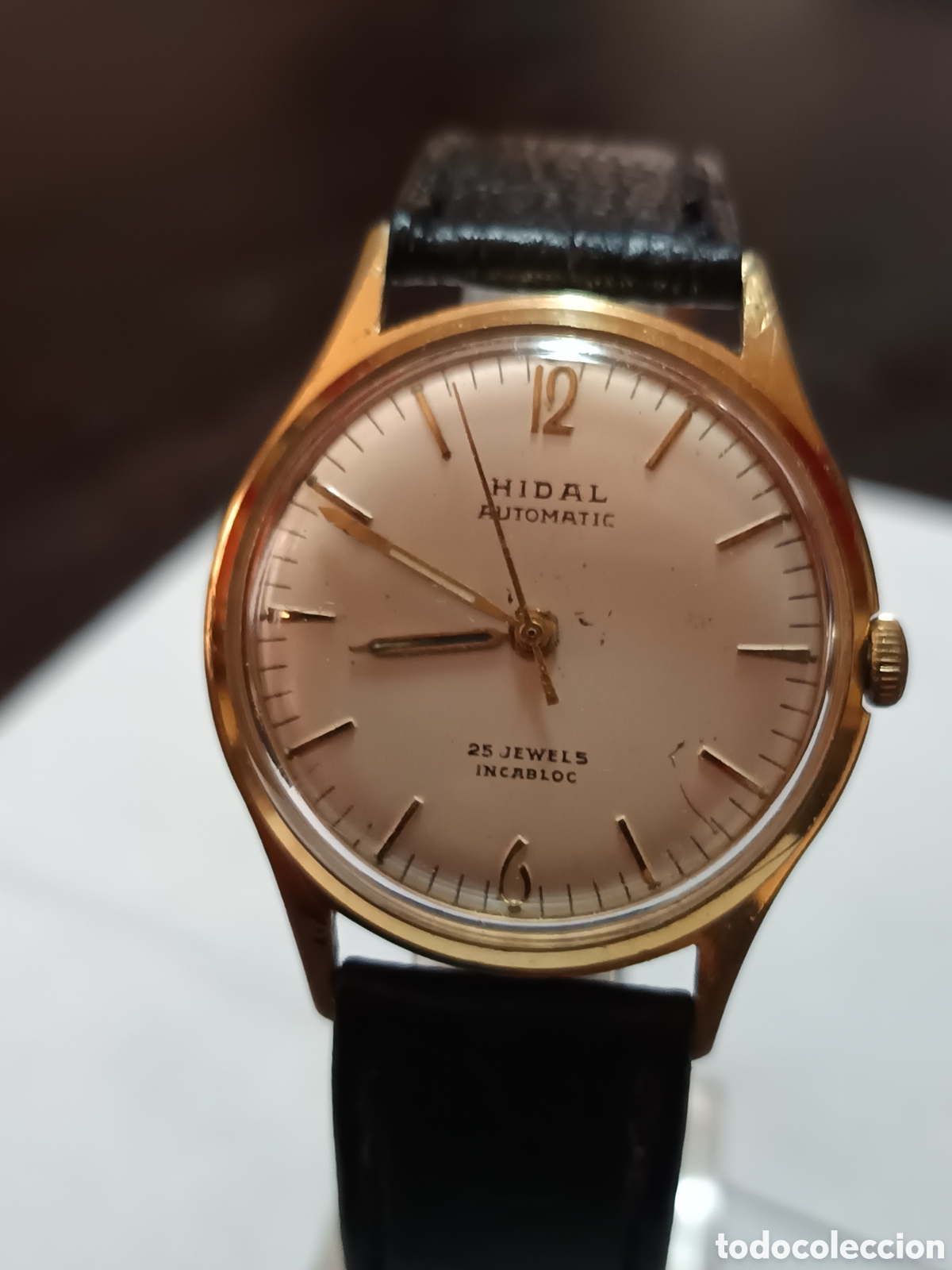 Relojes autom&aacute;ticos: Reloj HIDAL autom&aacute;tico a&ntilde;os 65 25 JEWELS INCABLO FUNCIONA PERFECTAMENTE
