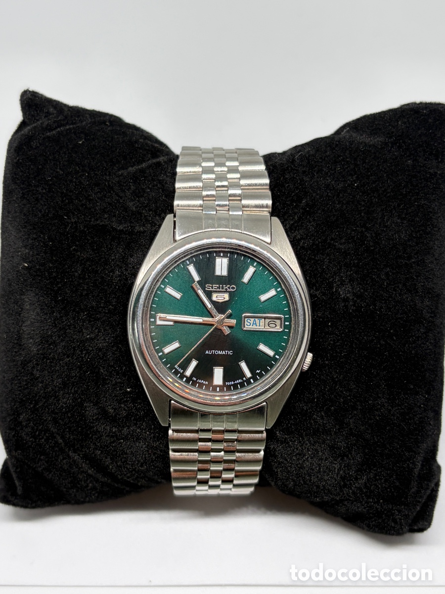 Relojes autom&aacute;ticos: SEIKO 5 AUTOMATIC ESFERA VERDE - REF. 7009-3130