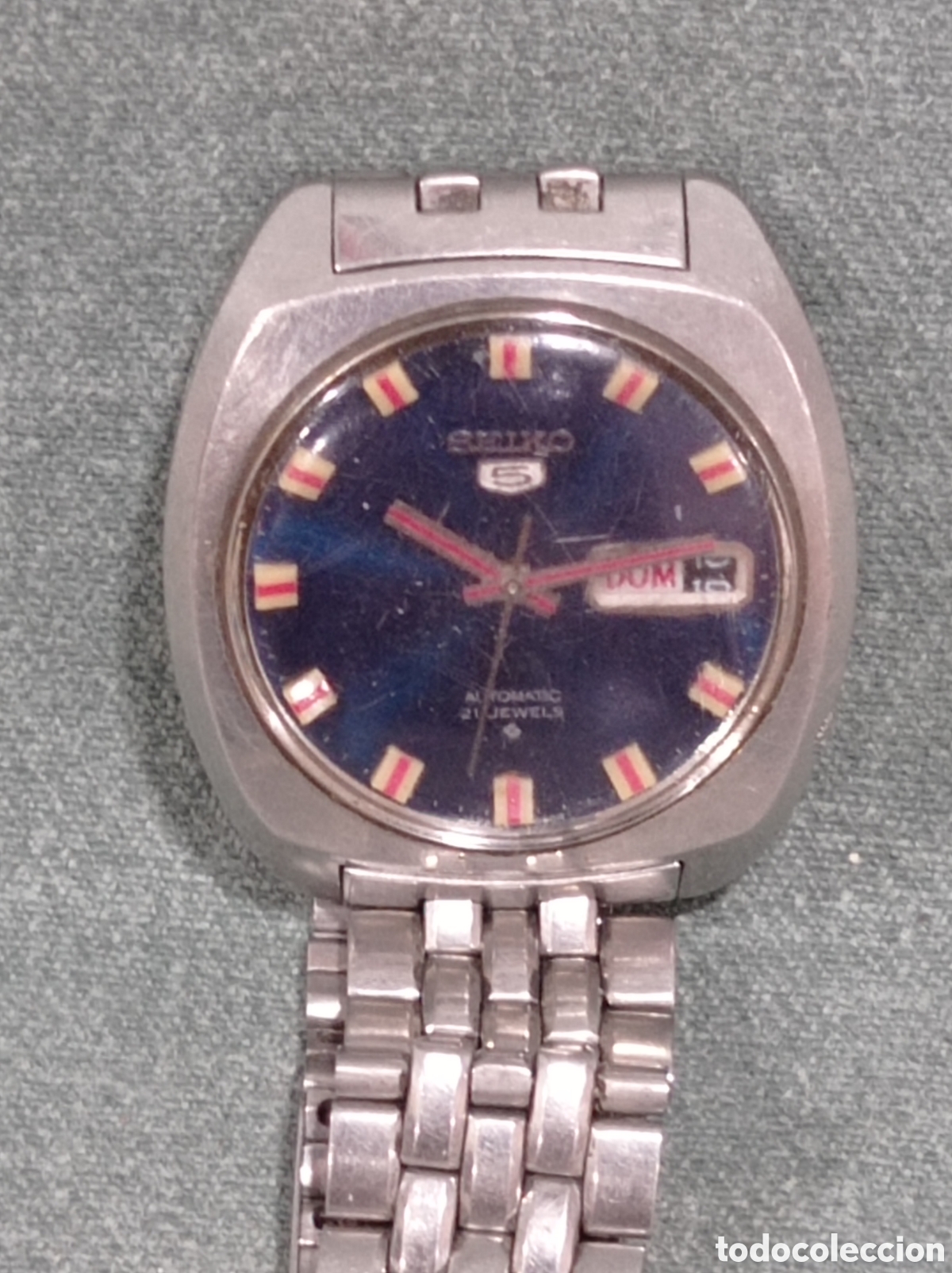 Relojes autom&aacute;ticos: RELOJ SEIKO 5 - ESFERA AZUL - FUNCIONANDO
