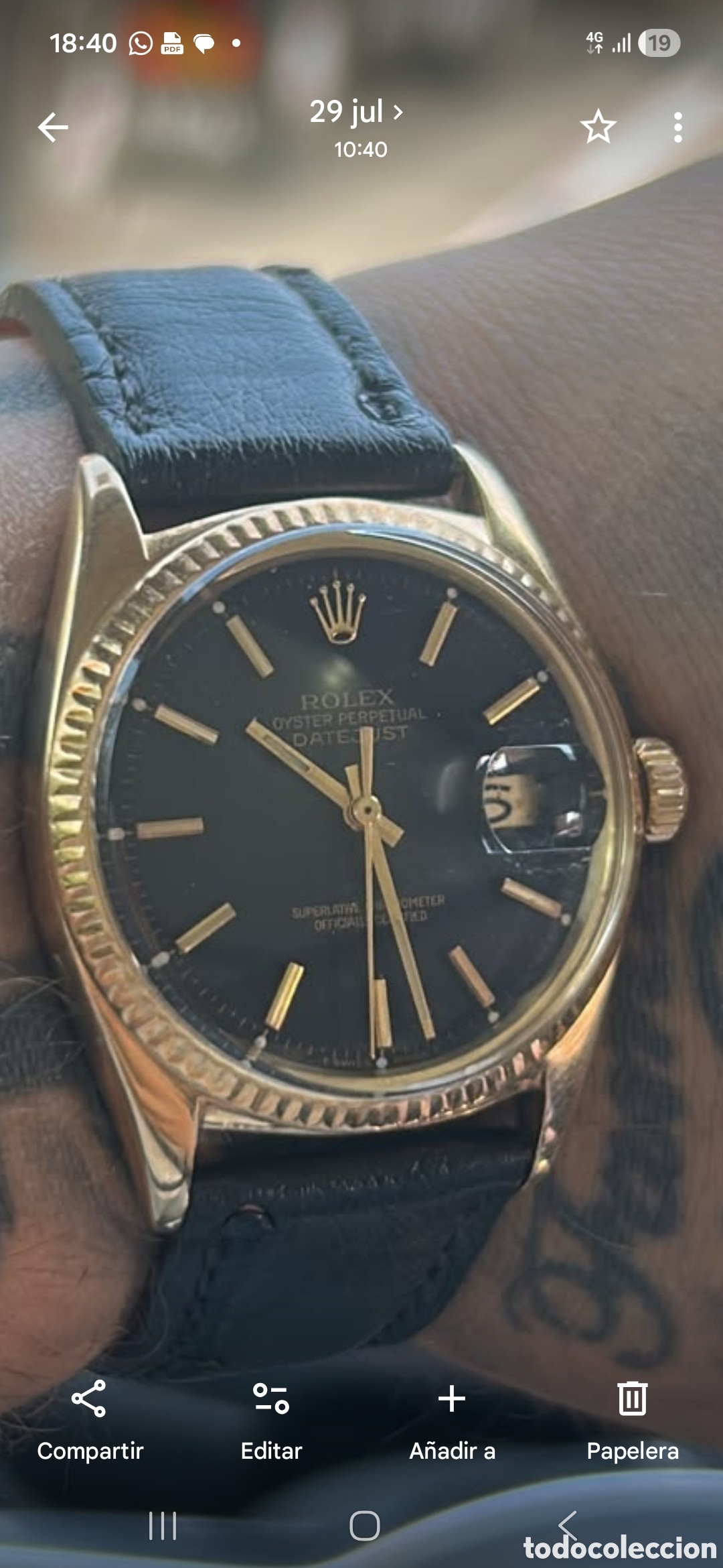 Relojes autom&aacute;ticos: Reloj Rolex de oro 36 mm