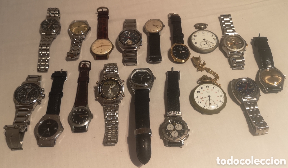 Relojes autom&aacute;ticos: LOTE 17 RELOJES PULSERA + BOLSILLO &iexcl;GRAN OPORTUNIDAD!