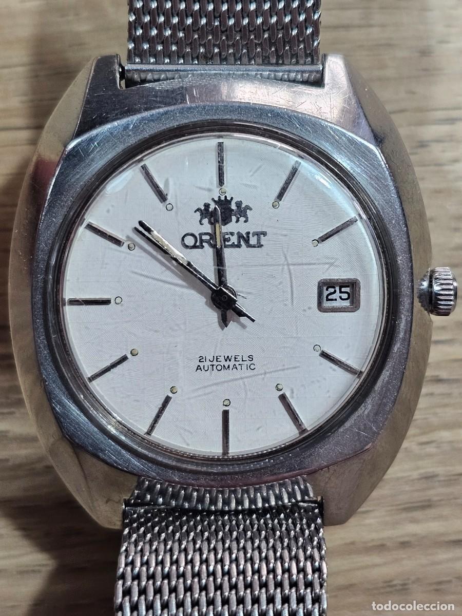 Relojes autom&aacute;ticos: Reloj Orient Autom&aacute;tico Blanco A&ntilde;os 70 - Foto 2
