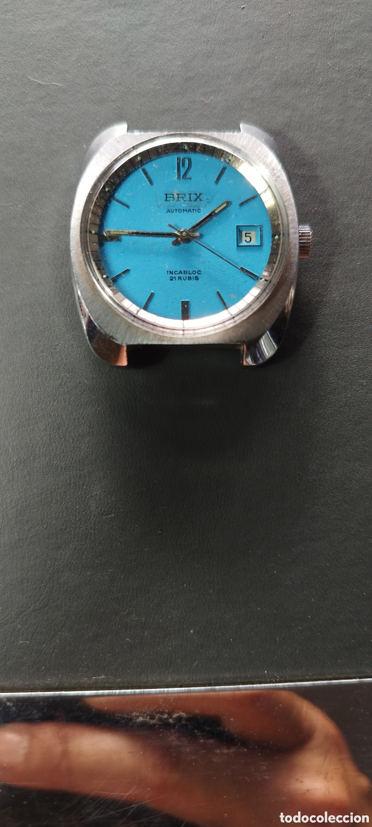 Relojes autom&aacute;ticos: Reloj Brix Automatic FE 3611 A&ntilde;os 70 Vintage Azul