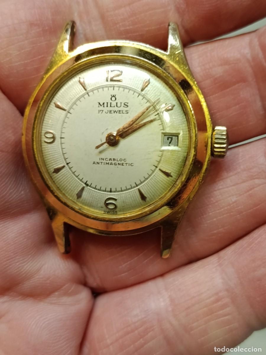 Relojes autom&aacute;ticos: Reloj de pulsera vintage de la marca suiza Milus REF-4244