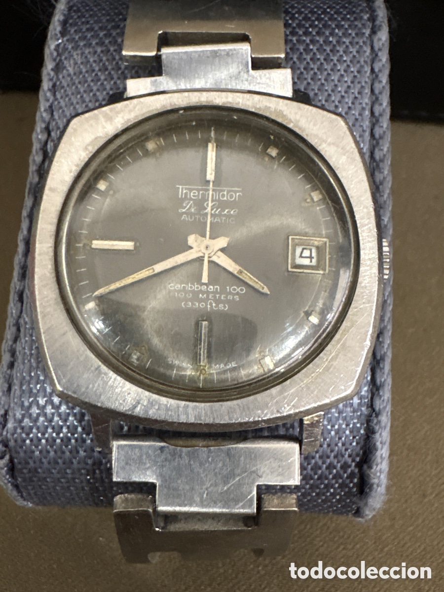 Orologi automatici: DIFICIL RELOJ THERMIDOR CARIBBEAN 100 DE LUXE CAJA MONOBLOQUE ACERO DIVER AUTOMATICO 1963*ver fotos*