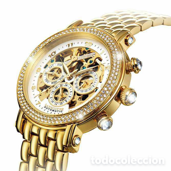 Relojes autom&aacute;ticos: Reloj de pulsera ba&ntilde;ado en oro - Foto 2