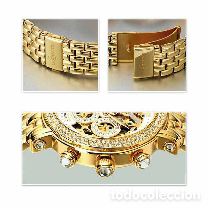 Relojes autom&aacute;ticos: Reloj de pulsera ba&ntilde;ado en oro - Foto 4