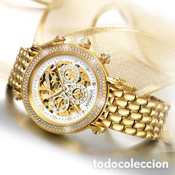 Relojes autom&aacute;ticos: Reloj de pulsera ba&ntilde;ado en oro