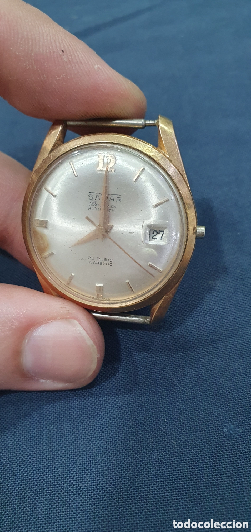 Relojes autom&aacute;ticos: Reloj Savar autom&aacute;tico funcionando. (L135) - Foto 4