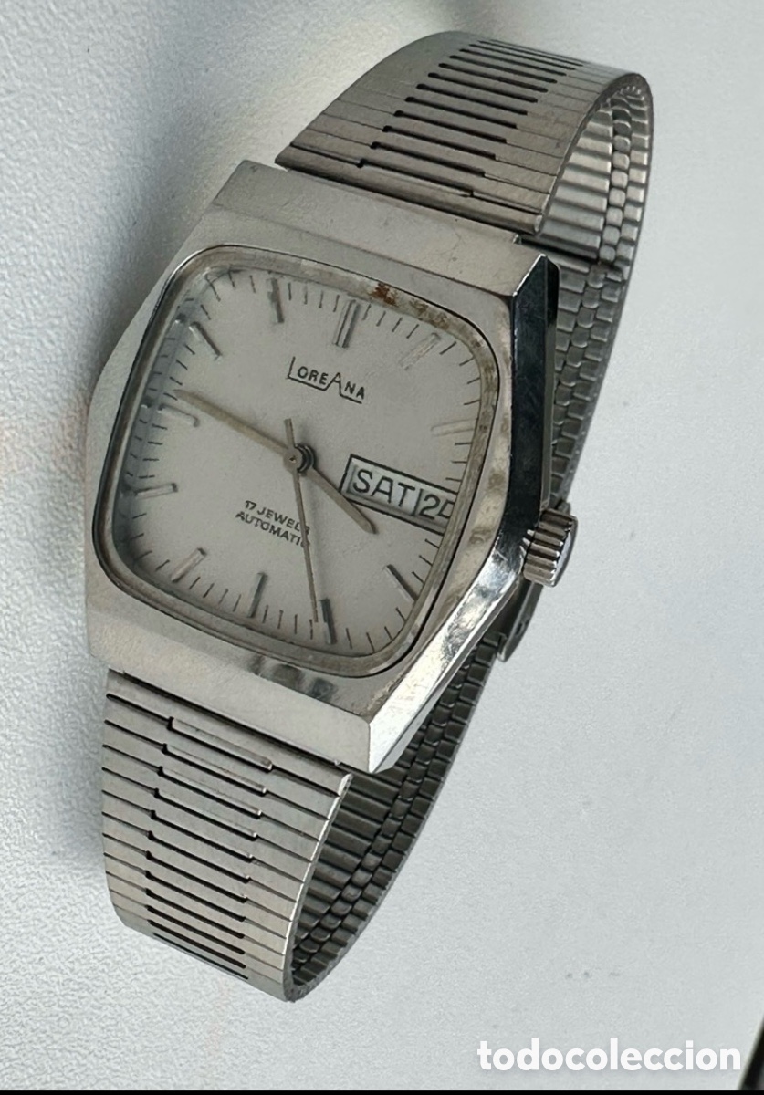 Relojes autom&aacute;ticos: Antiguo Reloj LOREANA AUTOM&Aacute;TIC CALENDAR SWISS - Foto 3