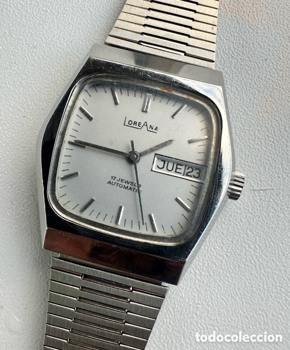 Relojes autom&aacute;ticos: Antiguo Reloj LOREANA AUTOM&Aacute;TIC CALENDAR SWISS - Foto 4