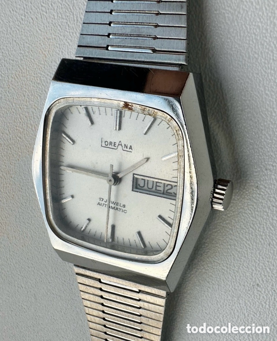 Relojes autom&aacute;ticos: Antiguo Reloj LOREANA AUTOM&Aacute;TIC CALENDAR SWISS - Foto 5