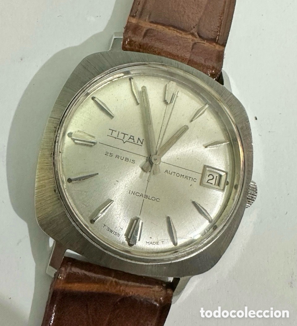 Automatic Watches: Antiguo Reloj TITAN AUTOM&Aacute;TIC INCABLOC 25 JEWELS SWISS VINTAGE