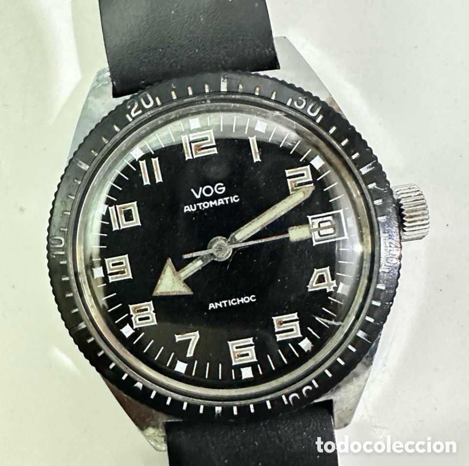Automatic Watches: Antiguo Reloj VOG DIVER&rsquo;S AUTOMATIC WATERPROOF ANTICHOC CALENDAR SWISS VINTAGE