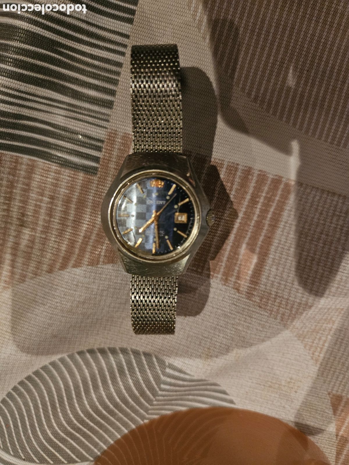 Relojes autom&aacute;ticos: Reloj Vintage Orient Autom&aacute;tico Azul (A reparar - Posible fallo de carga)