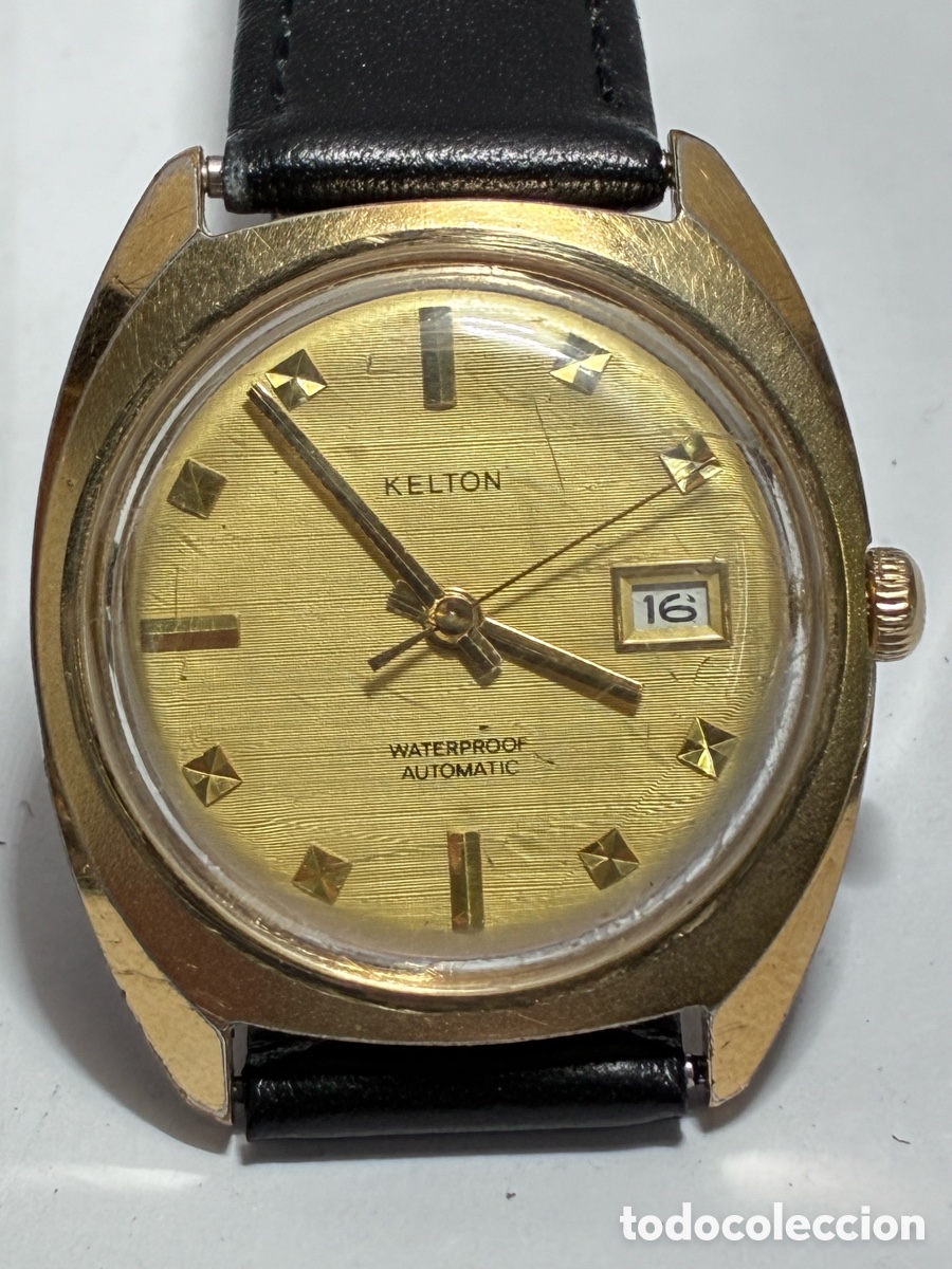 Relojes autom&aacute;ticos: Reloj Kelton autom&aacute;tico chapado oro vintage