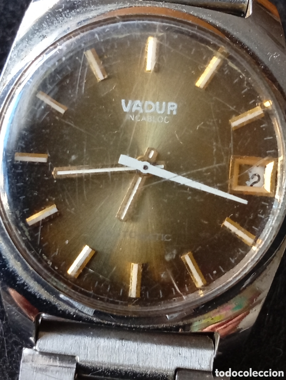 Relojes autom&aacute;ticos: Reloj autom&aacute;tico a&ntilde;os 70 marca vadur funcionando correctamente - Foto 2