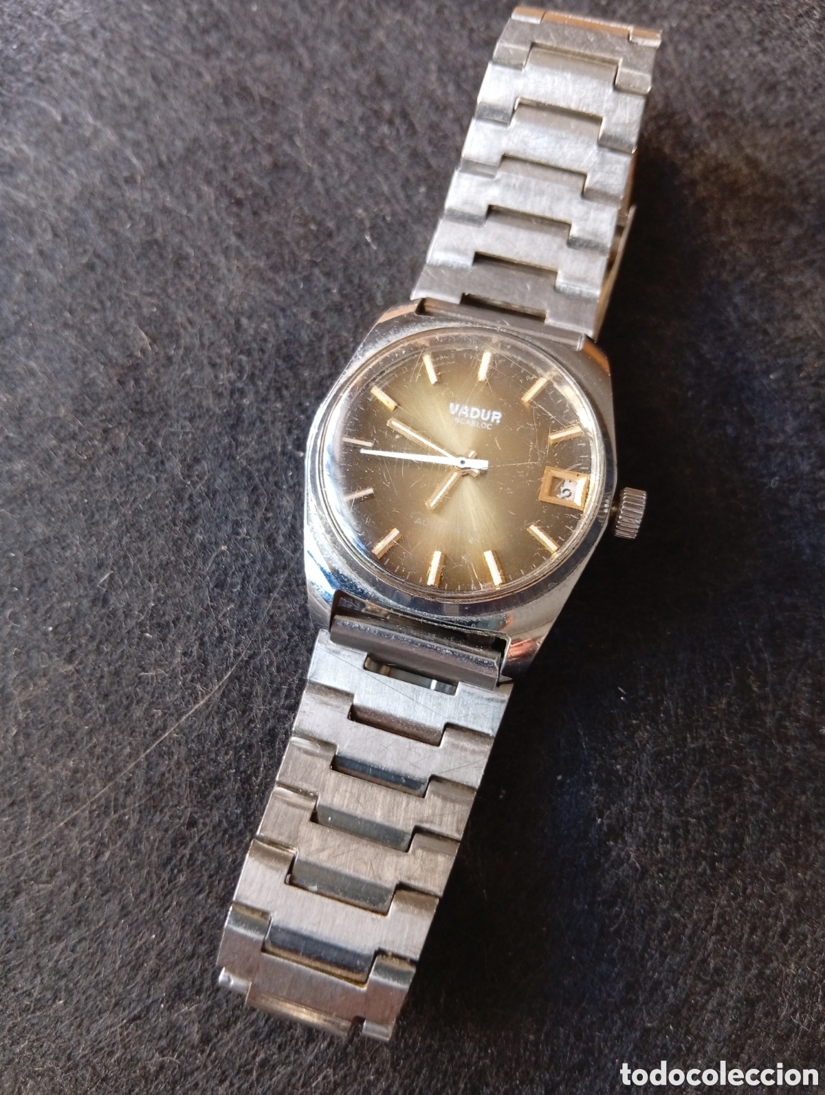 Relojes autom&aacute;ticos: Reloj autom&aacute;tico a&ntilde;os 70 marca vadur funcionando correctamente - Foto 5