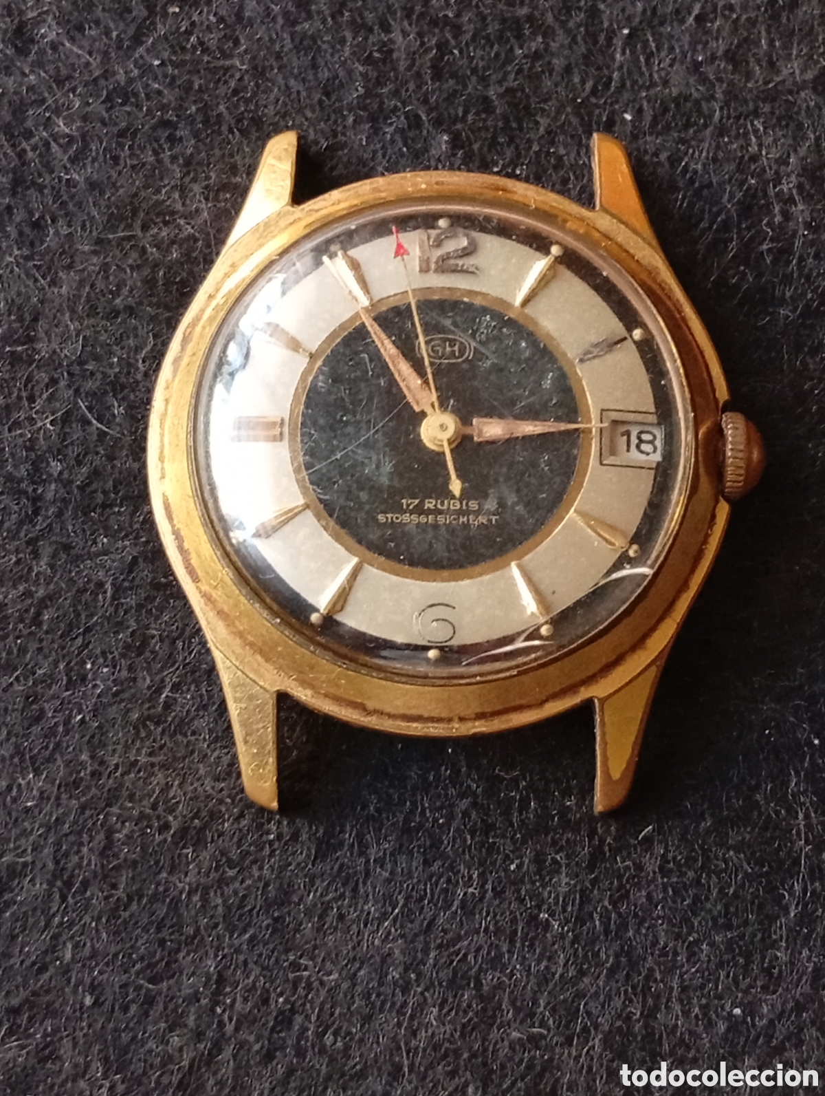 Relojes autom&aacute;ticos: Reloj autom&aacute;tico modelo GH 17 joyas ba&ntilde;o de oro 20 M para poner en marcha o restaurar