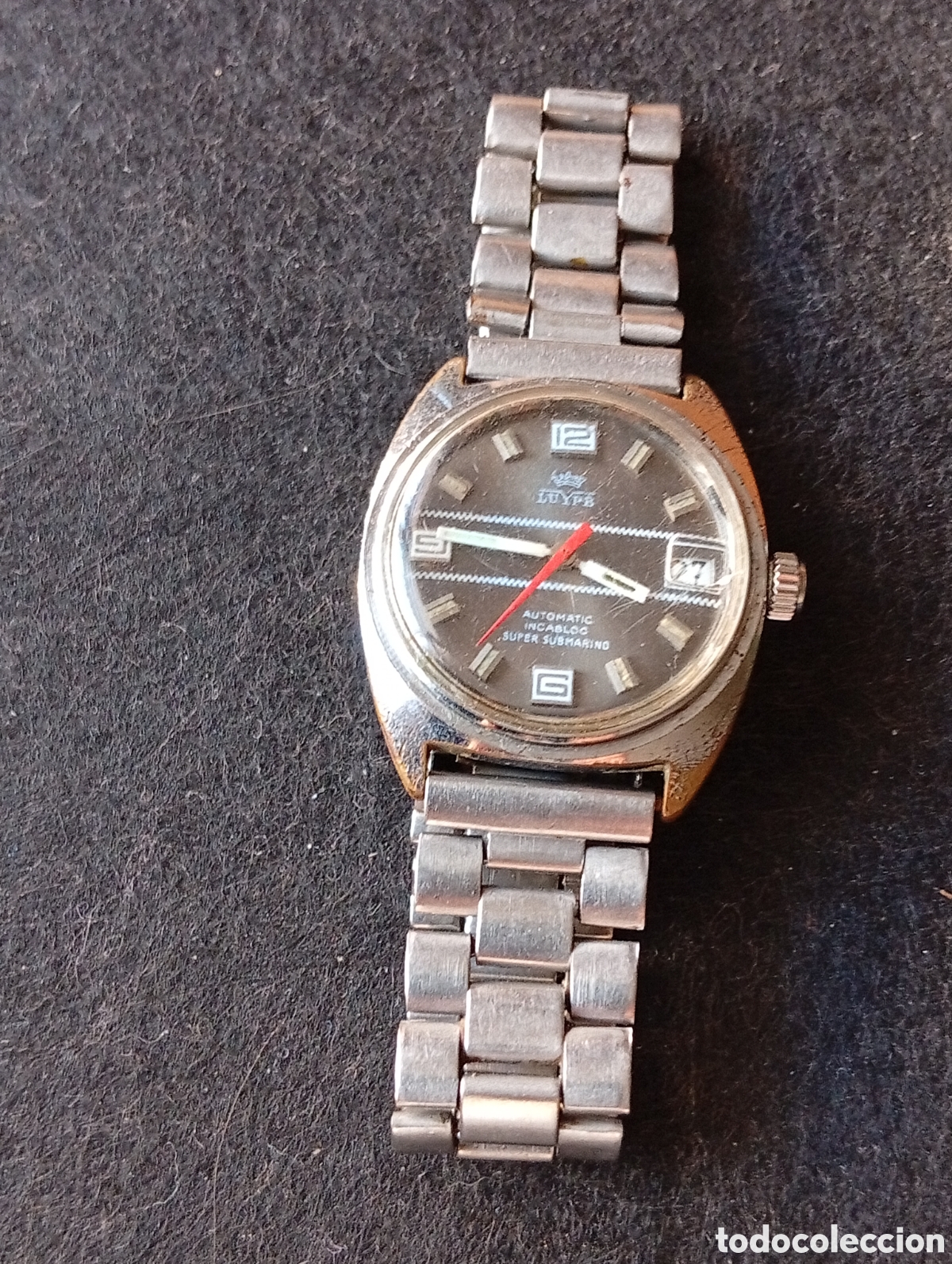 Relojes autom&aacute;ticos: Reloj autom&aacute;tico modelo Luype super submarino a&ntilde;os 70 estado parado
