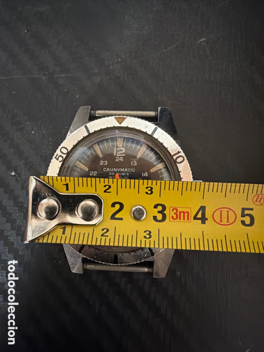 Relojes autom&aacute;ticos: Antiguo reloj caunymatic de buceo - Foto 4