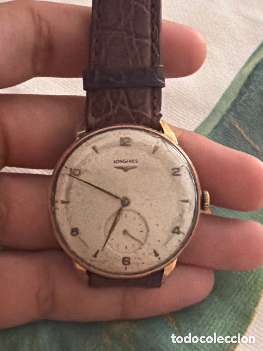 Relojes autom&aacute;ticos: Antiguo reloj longines jumbo chapado en oro