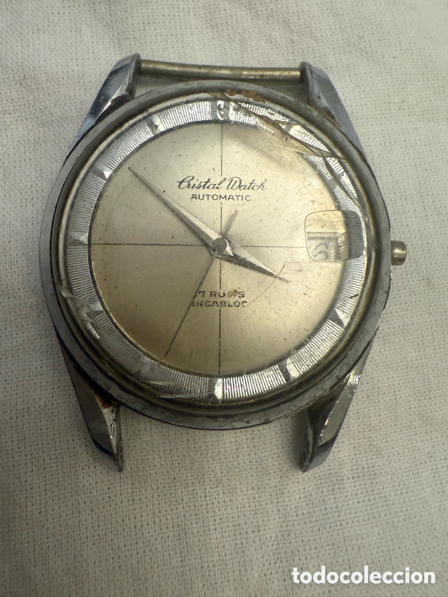 Rel&oacute;gios autom&aacute;ticos: RELOJ CRISTAL WATCH AUTOMATIC 17 RUB&Iacute;ES INCABLOC &ndash; PARA REPARAR