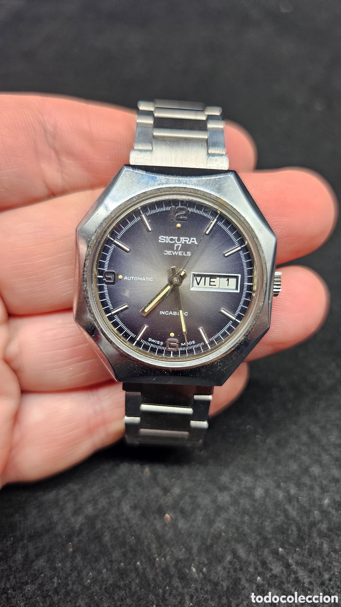 Rel&oacute;gios autom&aacute;ticos: Reloj Sicura 17 Jewels Automatic (modelo vintage de la d&eacute;cada de 1970)