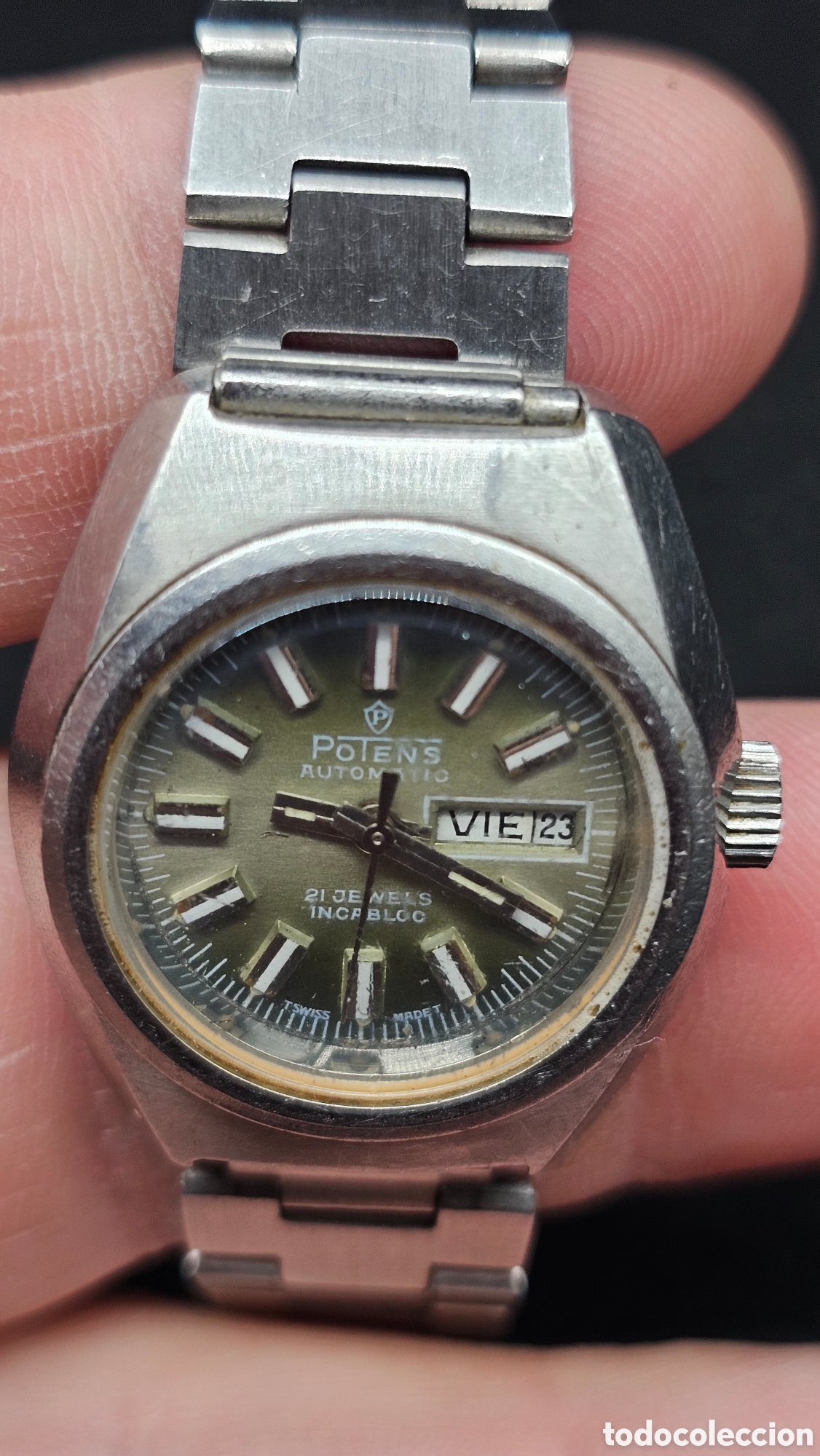 Relojes autom&aacute;ticos: Reloj Potens autom&aacute;tico, con esfera verde - Foto 2