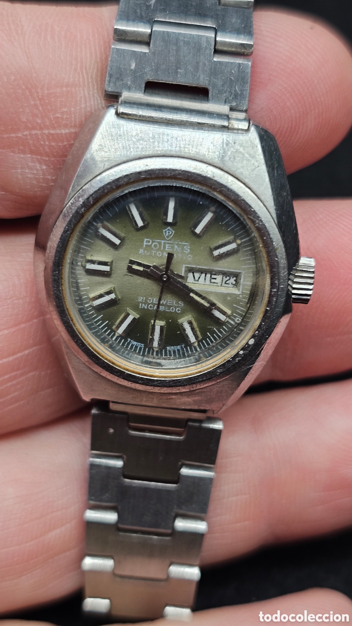 Relojes autom&aacute;ticos: Reloj Potens autom&aacute;tico, con esfera verde - Foto 3