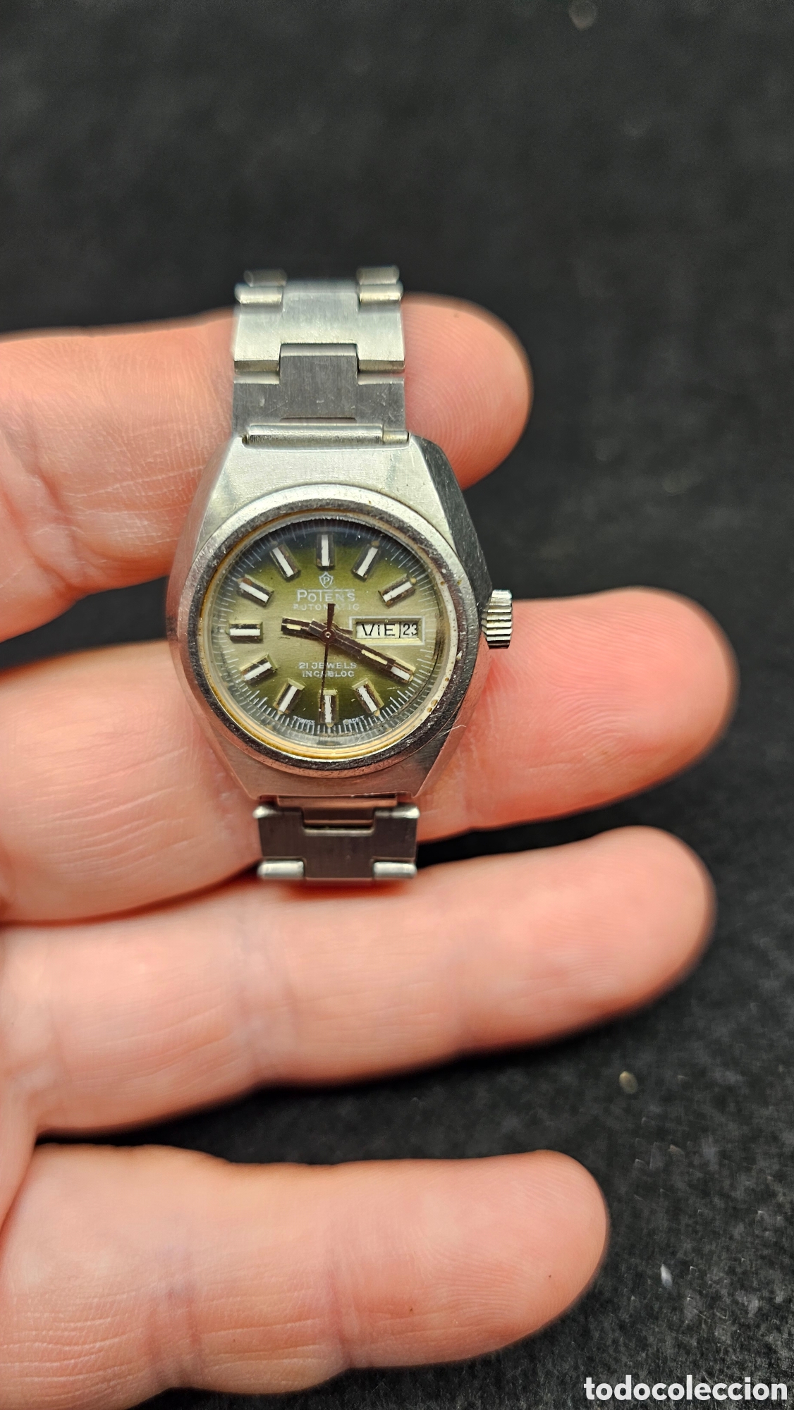Relojes autom&aacute;ticos: Reloj Potens autom&aacute;tico, con esfera verde - Foto 1