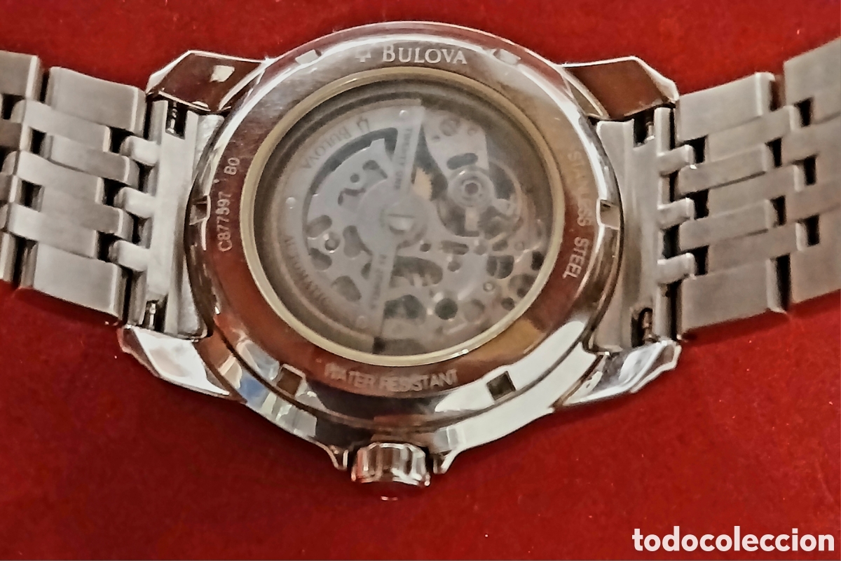 Relojes autom&aacute;ticos: Reloj Autom&aacute;tico Bulova Esfera Negra (Open Heart) - Foto 4