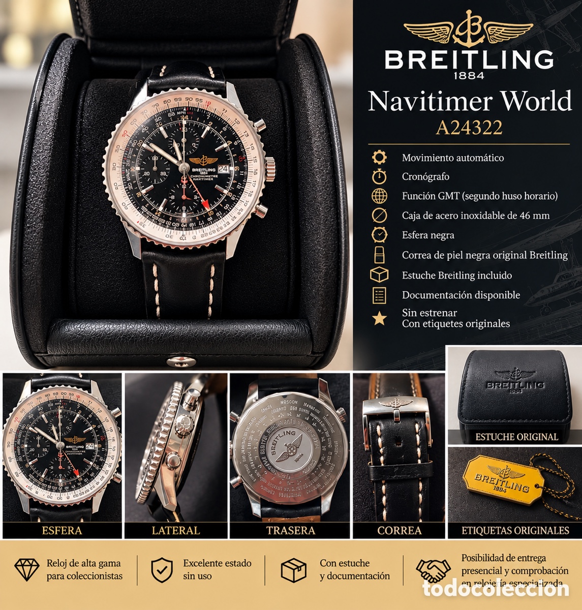 Montres automatiques: BREITLING NAVITIMER WORLD A24322 &ndash; SIN ESTRENAR