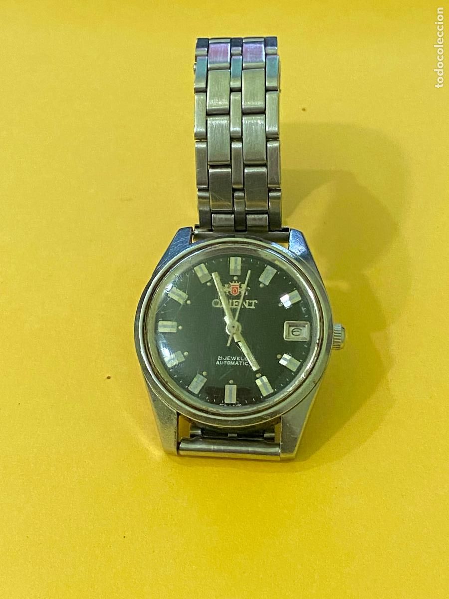 Relojes autom&aacute;ticos: RELOJ ORIENT AUTOM&Aacute;TICO 21 RUBIS ESFERA NEGRA - FUNCIONANDO - Foto 1