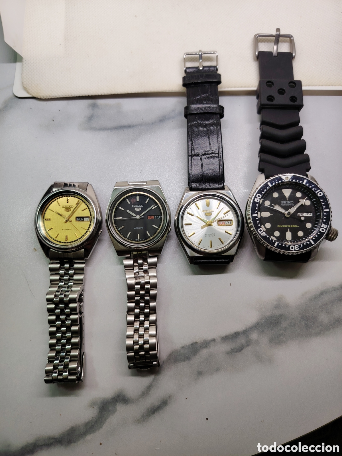 Relojes autom&aacute;ticos: Lote de 4 Seiko autom&aacute;ticos - Funcionando - Foto 1