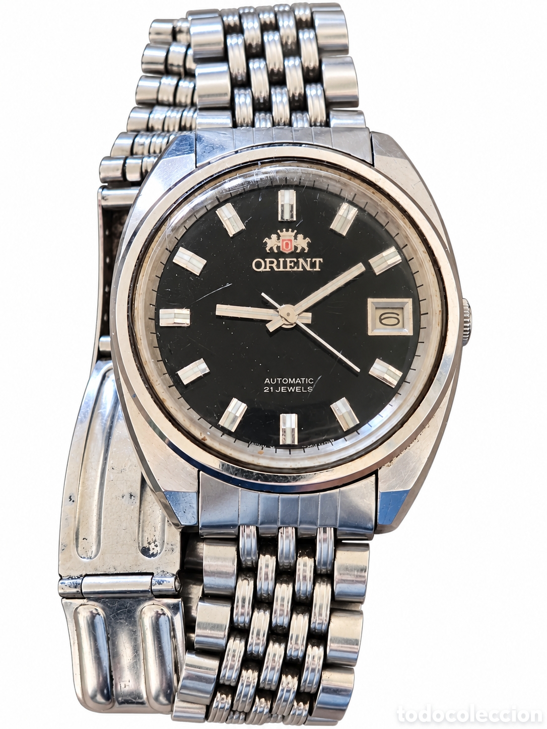 Relojes autom&aacute;ticos: reloj orient automatic 21 jewels vintage japon&eacute;s para piezas o reparaci&oacute;n funciona pero la corona no