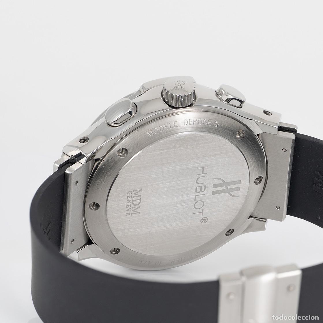 Relojes autom&aacute;ticos: Hublot MDM Automatic Chronograph Blue MOP Diamonds Ref: 1810.1 - Foto 7