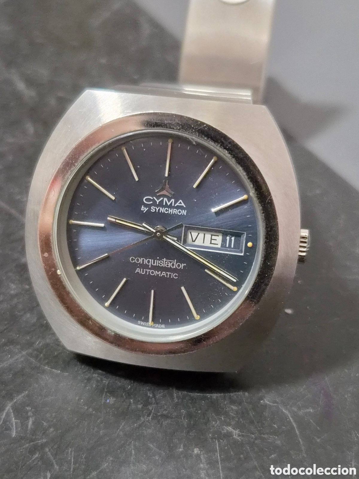 Relojes autom&aacute;ticos: ANTIGUO RELOJ CYMA BY SYNCHRON CONQUISTADOR AUTOMATIC ORIGINAL Y FUNCIONANDO