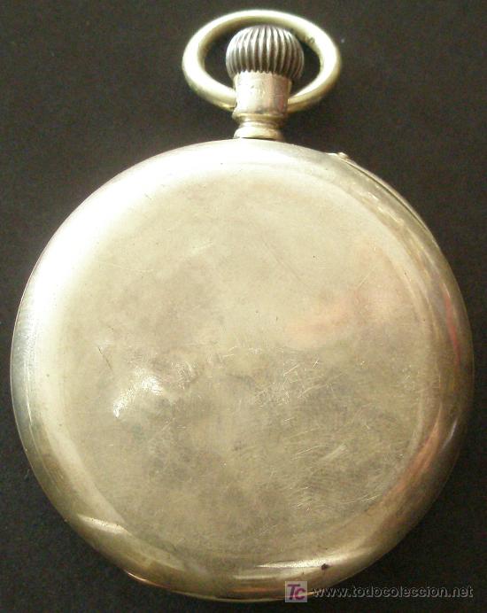 Relojes de bolsillo: ANTIGUO RELOJ BOLSILLO PLATA - FUNCIONANDO - Foto 2