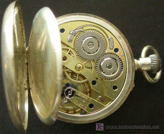 Relojes de bolsillo: ANTIGUO RELOJ BOLSILLO PLATA - FUNCIONANDO - Foto 4