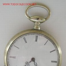 Relojes de bolsillo: RELOJ BOLSILLO PLATA DE LLAVE
