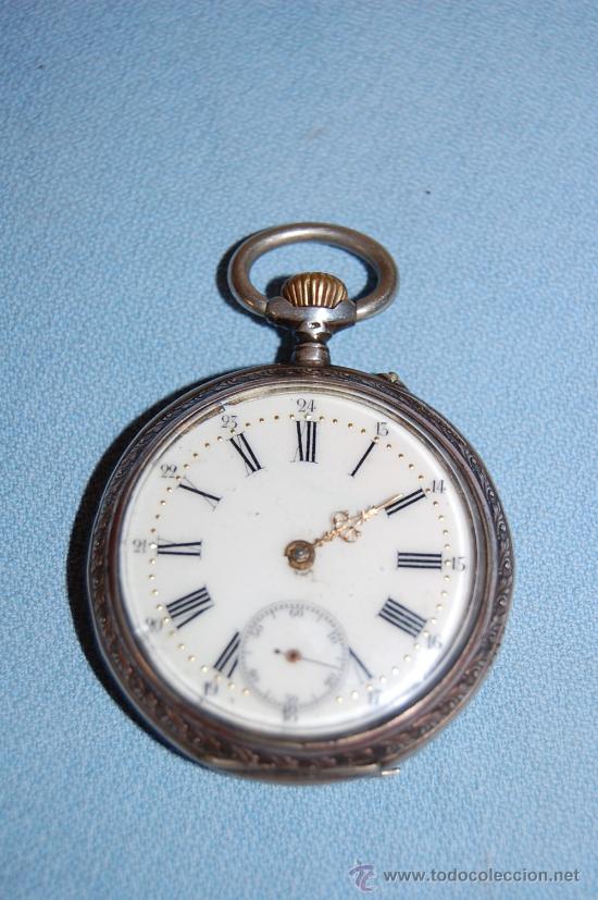 Relojes de bolsillo: RELOJ DE BOLSILLO EN PLATA - Foto 1