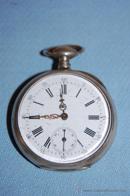 Relojes de bolsillo: RELOJ BOLSILLO EN PLATA - Foto 1