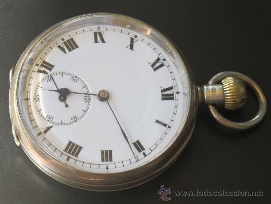 Relojes de bolsillo: RELOJ BOLSILLO - PLATA - FUNCIONA PERFECTAMENTE - Foto 1