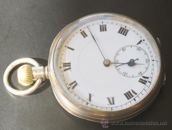 Relojes de bolsillo: RELOJ BOLSILLO - PLATA - FUNCIONA PERFECTAMENTE - Foto 2