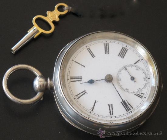 Relojes de bolsillo: RELOJ BOLSILLO - PLATA - FUNCIONA PERFECTAMENTE - Foto 1
