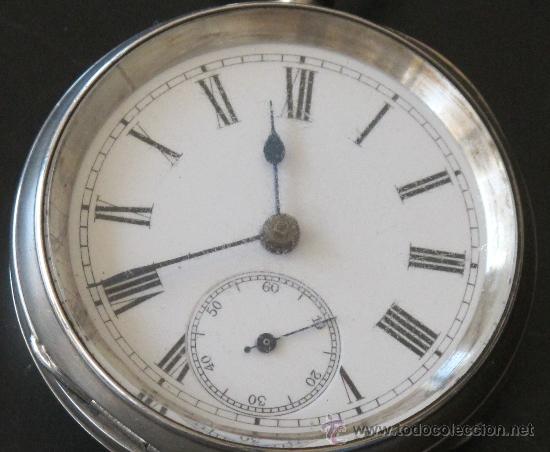 Relojes de bolsillo: RELOJ BOLSILLO - PLATA - FUNCIONA PERFECTAMENTE - Foto 2