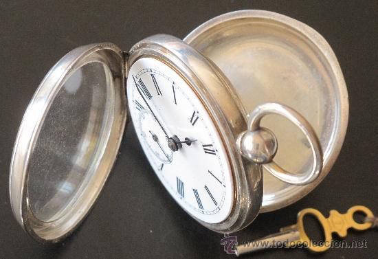 Relojes de bolsillo: RELOJ BOLSILLO - PLATA - FUNCIONA PERFECTAMENTE - Foto 4