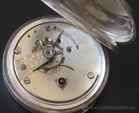 Relojes de bolsillo: RELOJ BOLSILLO - PLATA - FUNCIONA PERFECTAMENTE - Foto 6