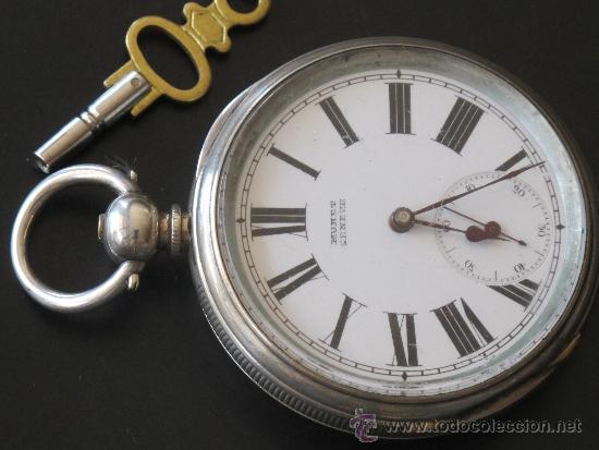Relojes de bolsillo: RELOJ BOLSILLO - PLATA - FUNCIONA PERFECTAMENTE - LLAVE - Foto 1